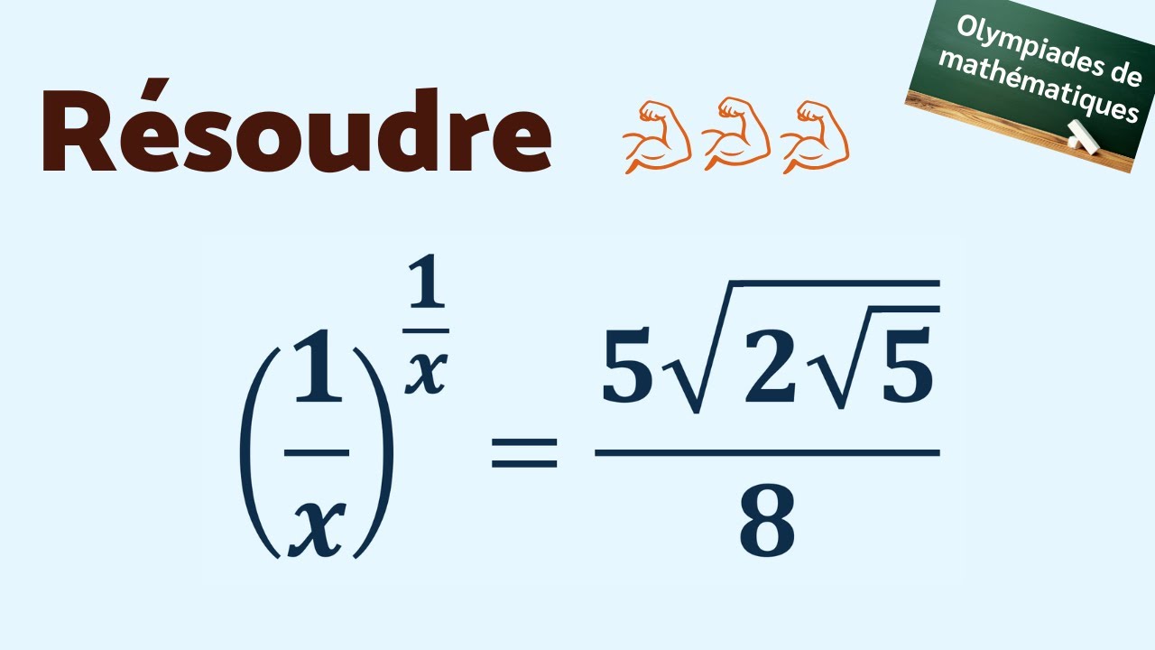 Équation musclée des OLYMPIADES 🌶🌶