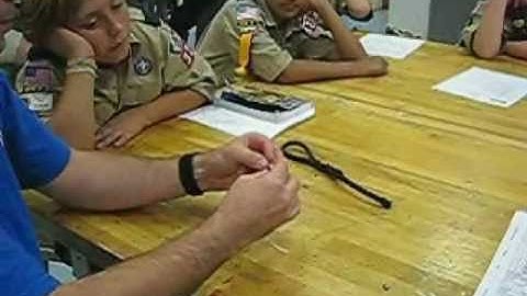 Cub Scouts Learn to Whip and Fuse Rope Ends