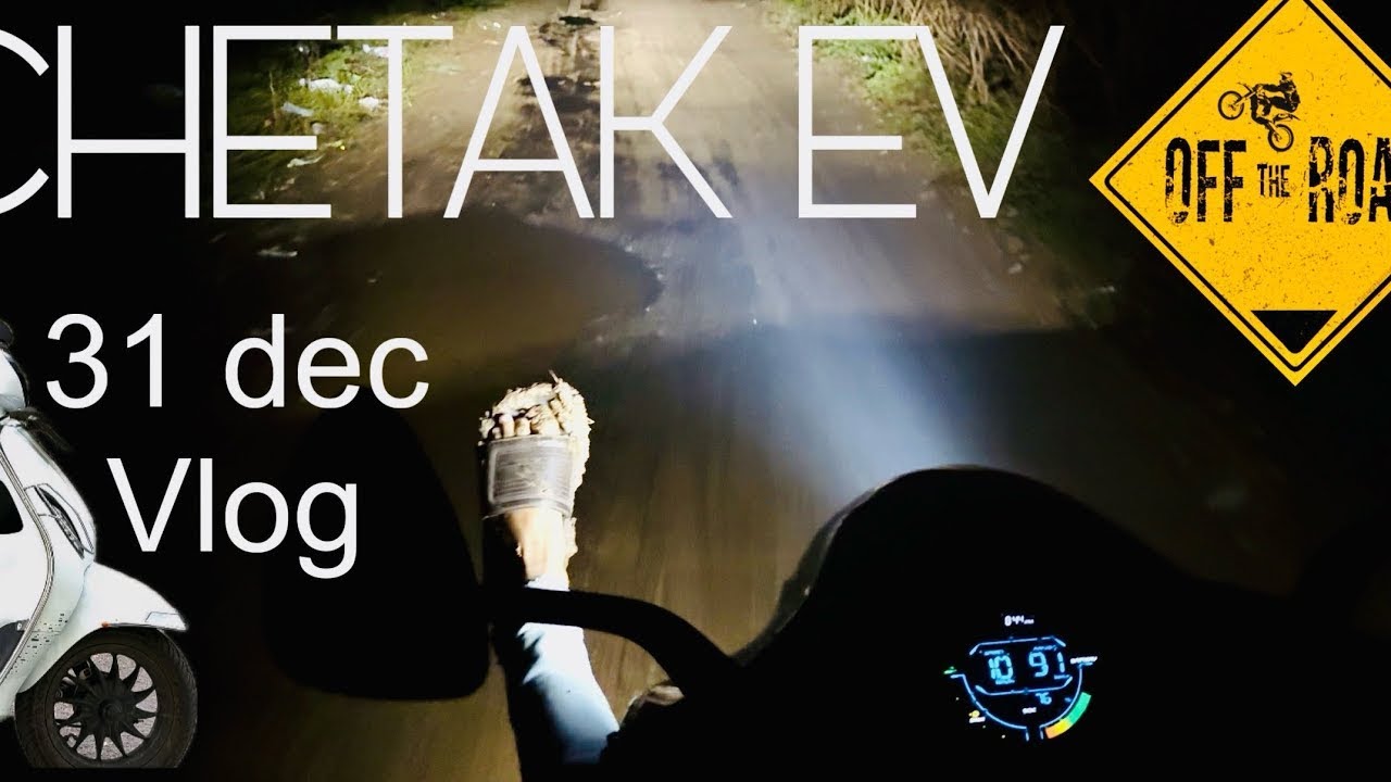 First moto vlog | 31 dec rain | bajaj chetak OffRoad 