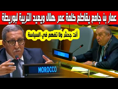 حصري عمار بن جامع يقاطع كلمة عمر هلال ويعيد التربية للمخزن وناصر بوريطة ويوجه ضربة قوية لنظام المغرب