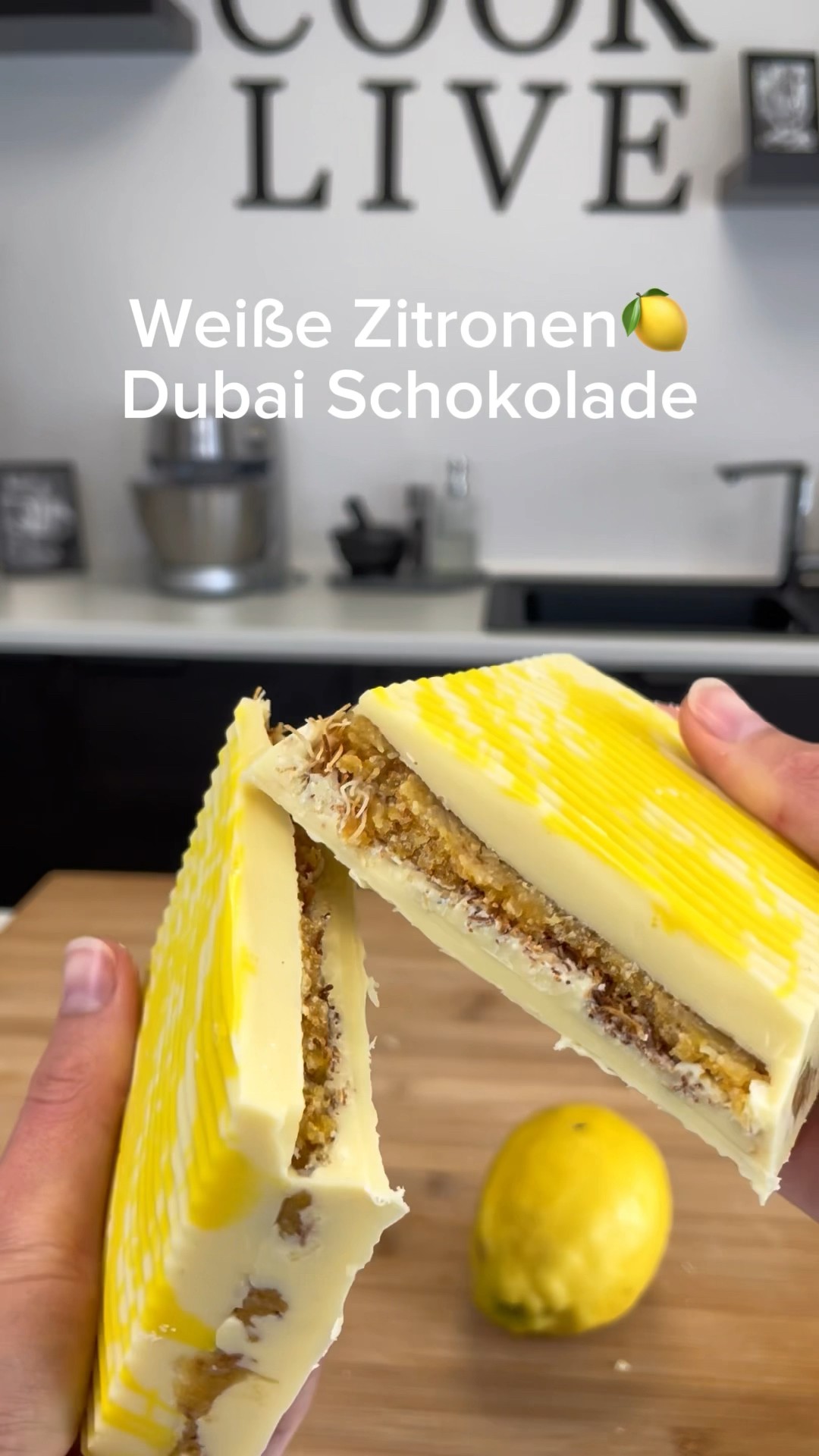 Virale Weiße Zitronen Dubai Schokolade mit Lemon Curd🍋 - YouTube
