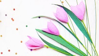 How to make paper flowers easy/ How to make paper saffron flowers