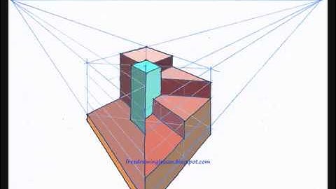Draw a box : Draw objects 12 ... steps in a two point perspective.. digital colouring. #shorts