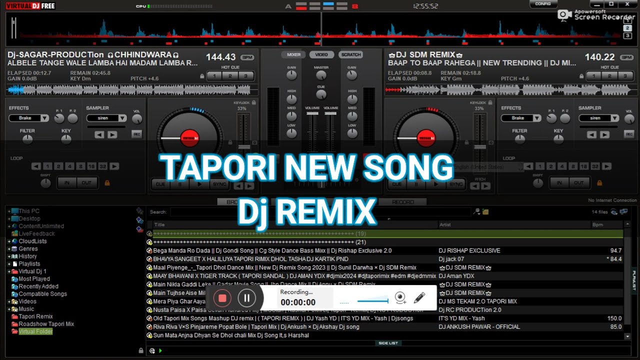 TAPORI SONG NEW COLLECTION || Dj Remix || Virtual Dj || SR Dj SKN 