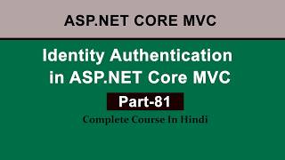Identity Authentication in ASP.NET Core MVC