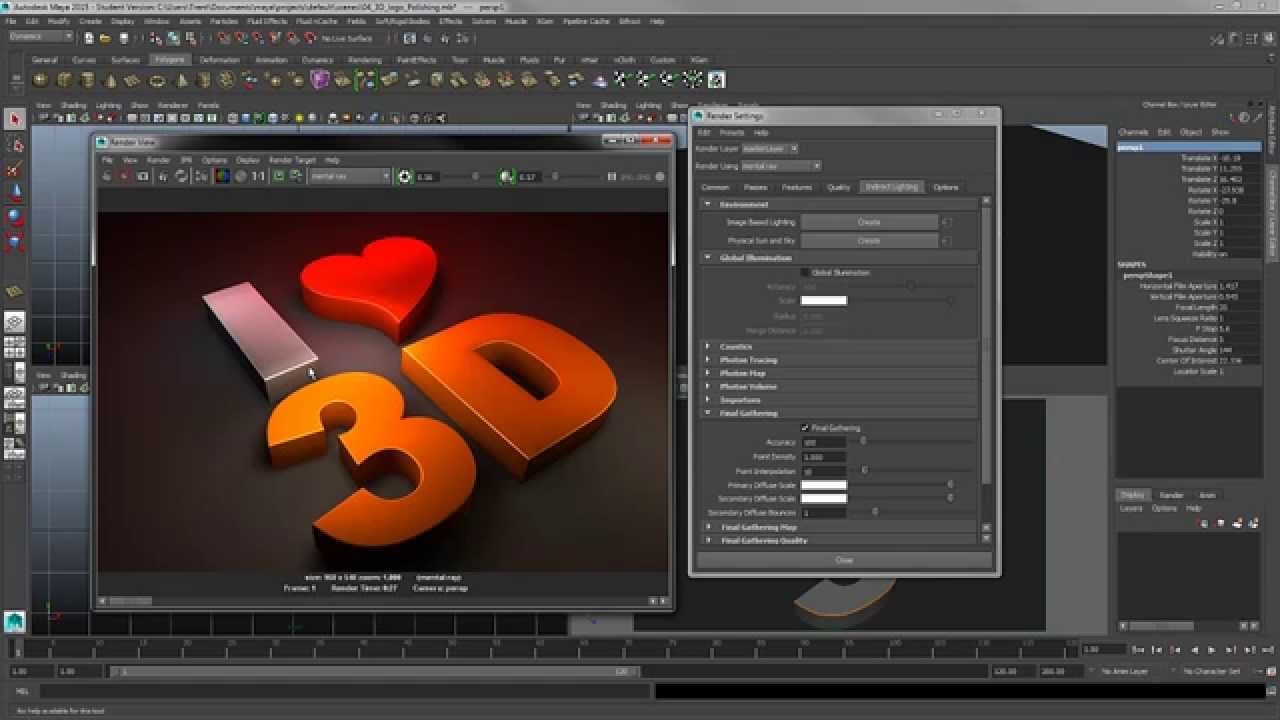 autodesk revit PHASE 03: Light & Render - Render with MR (mayaqs)