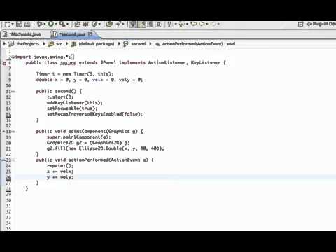 Java GUI Lesson 12   Moving Graphics with arrow keys