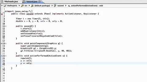 Java GUI Lesson 12   Moving Graphics with arrow keys