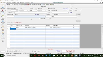 JOURNAL ENTRY  - Polosys ERP Software - A QUICK VIDEO TUTORIAL