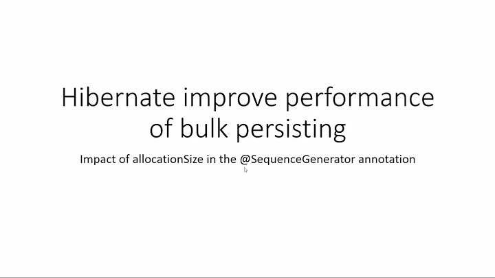 Boost Your Hibernate Performance with AllocationSize