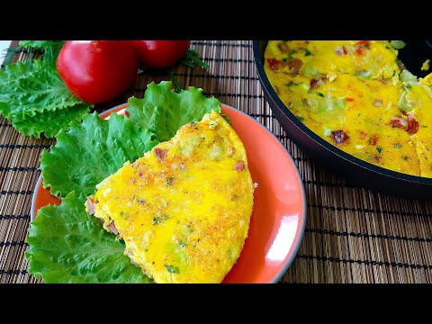 Фриттата с овощами и ветчиной  Вкусный итальянский омлет