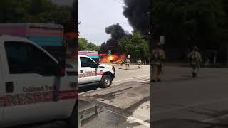 Fire destroys custom foam insert manufacturing warehouse.