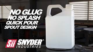 NEW 10 Liter F-Style No-Glug/No-Splash Jug | Snyder Industries