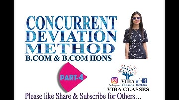 CONCURRENT DEVIATION METHOD, DIFFERENT METHOD, B. COM, B. COM. HONS, CLASS 11 STATISTIC, PART 4