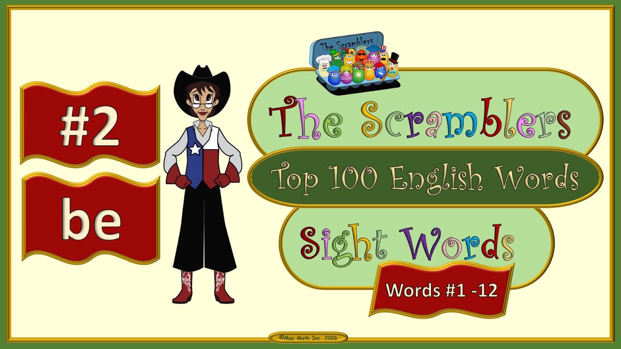 A Smart Start:  #2 Word (BE) of the Top 100 Sight Words 