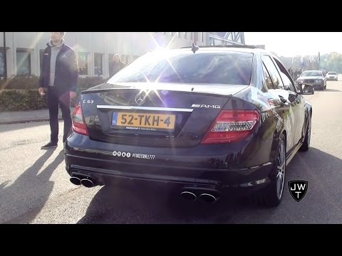 DECATTED Mercedes-Benz C63 AMG Is TOO LOUD! BURNOUT, REVS & More!