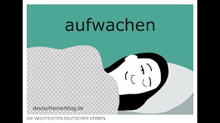 aufwachen | Konjugation, Bedeutungen &amp; Beispiele | 200 deutsche Verben (014/200)