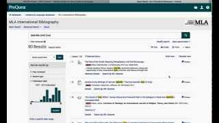 Using the MLA International Bibliography