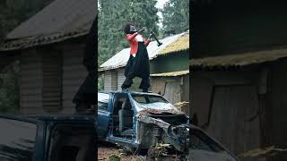 Man Crush Car With Hummer