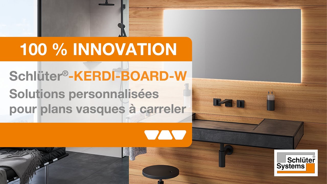 KERDI BOARD W, Solutions personnalisées pour plans vasques à carreler