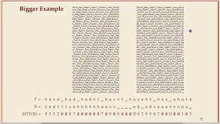 COMP526 (Spring 2022) 7-9 §7.9 Burrows-Wheeler transform