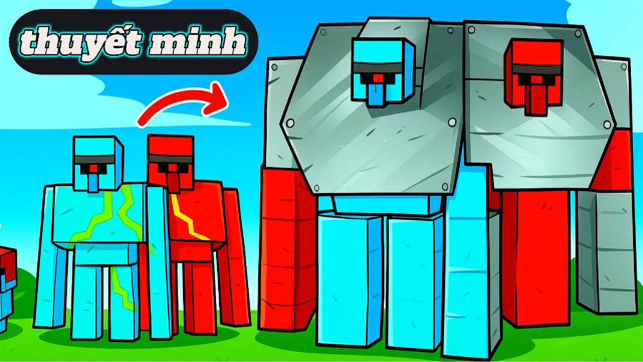 Tôi Thử Thách Trở Thành Golem Và Trãi Nghiệm Cuộc Sống Trong Minecraft