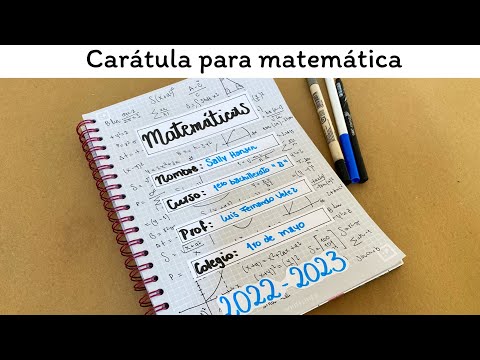 Una carátula diferente para MATEMÁTICAS