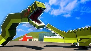 We Battle the Giant Lego Anaconda \& Alligator in the City! - Brick Rigs Multiplayer Survival