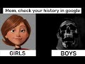 Girls vs boys / Mr. incredible and elastigirl
