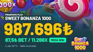 Sweet Bonanza 1000 🍭 | MEGA WIN! | 987.696 TL Kazanan Üyemizi Tebrik Ederiz!👏