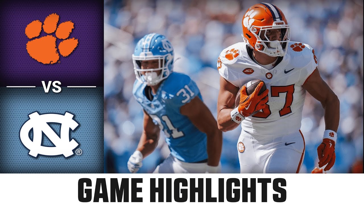 Clemson vs North Carolina Game Highlights | 2025 ACC Football