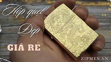 Hộp quẹt Zorro đồng thau khắc 3D chủ đề rồng | Zorro chính hãng