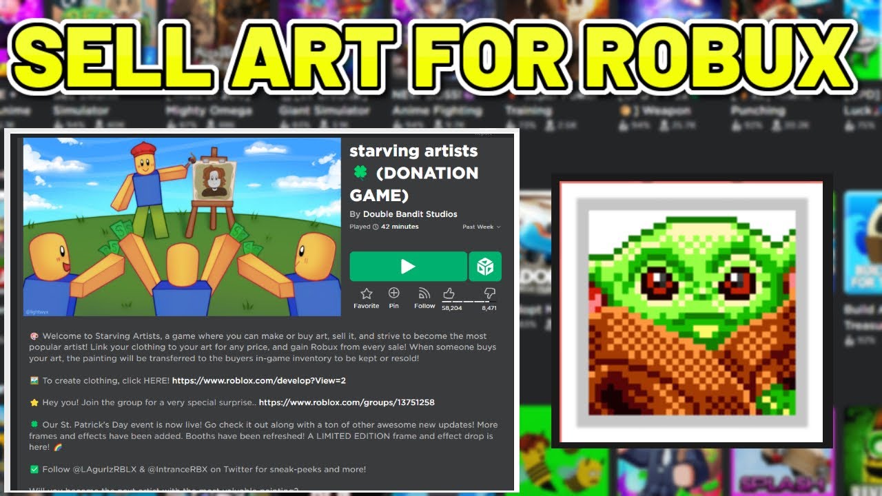 How To Earn Free Robux In Starving Artists 