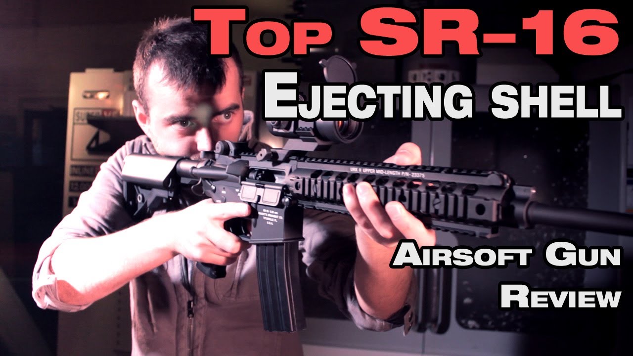 ジャンク品 TOP EBB SR-16 KNIGHT'S URX2 Airsoft shell ejecting Top Knight's SR16 URX II EBB assault