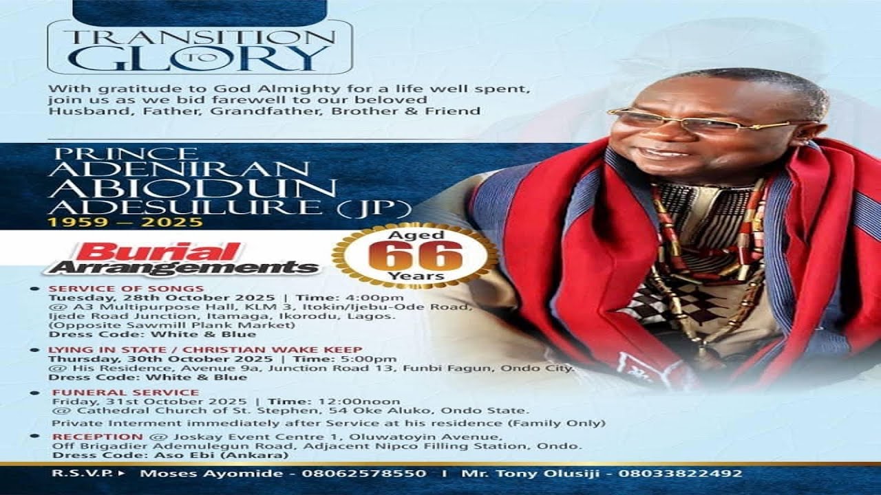After Party | Late Prince Adeniran Abiodun Adesulure