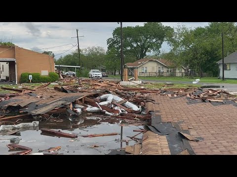 A Port Arthur church is destroyed after a tornado tears through it ...