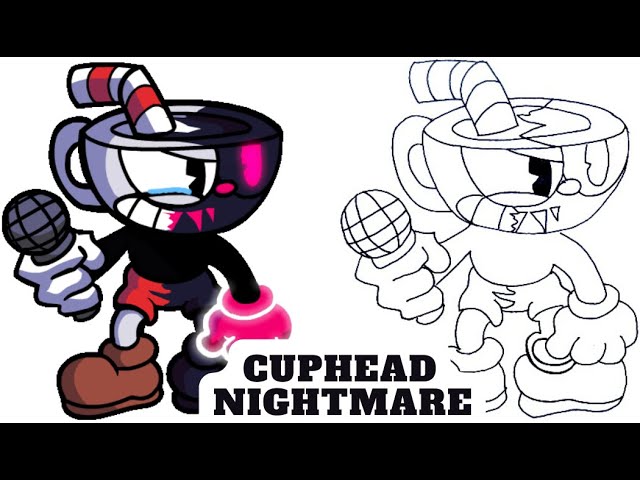How To Draw Angry Cuphead (Indie Cross)  Como Dibujar Friday Night Funkin  FNF - Easy Step By Step 