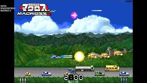 Macross II Super Space Fortress / attract mode auto demo / arcade shmup 1993