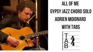 Gypsy Jazz Chord Solo on All Of Me (guitar lesson/transcription)