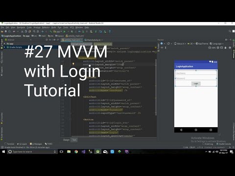 Login with MVVM Livedata Tutorial for Android Studio #27 in Hindi