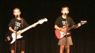 Travis and Toby at the Talent Show