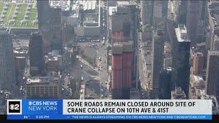 Some roads remain closed after Manhattan crane collapse