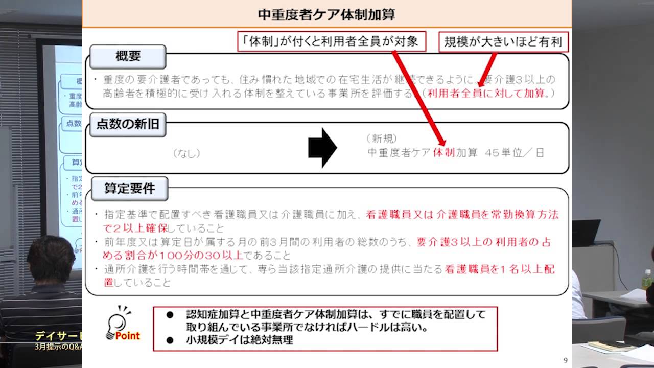 小規模デイは中重度者ケア体制加算を取るのは難しい 大阪 兵庫の介護事業者様に限定した地域密着型の税理士 会計事務所です