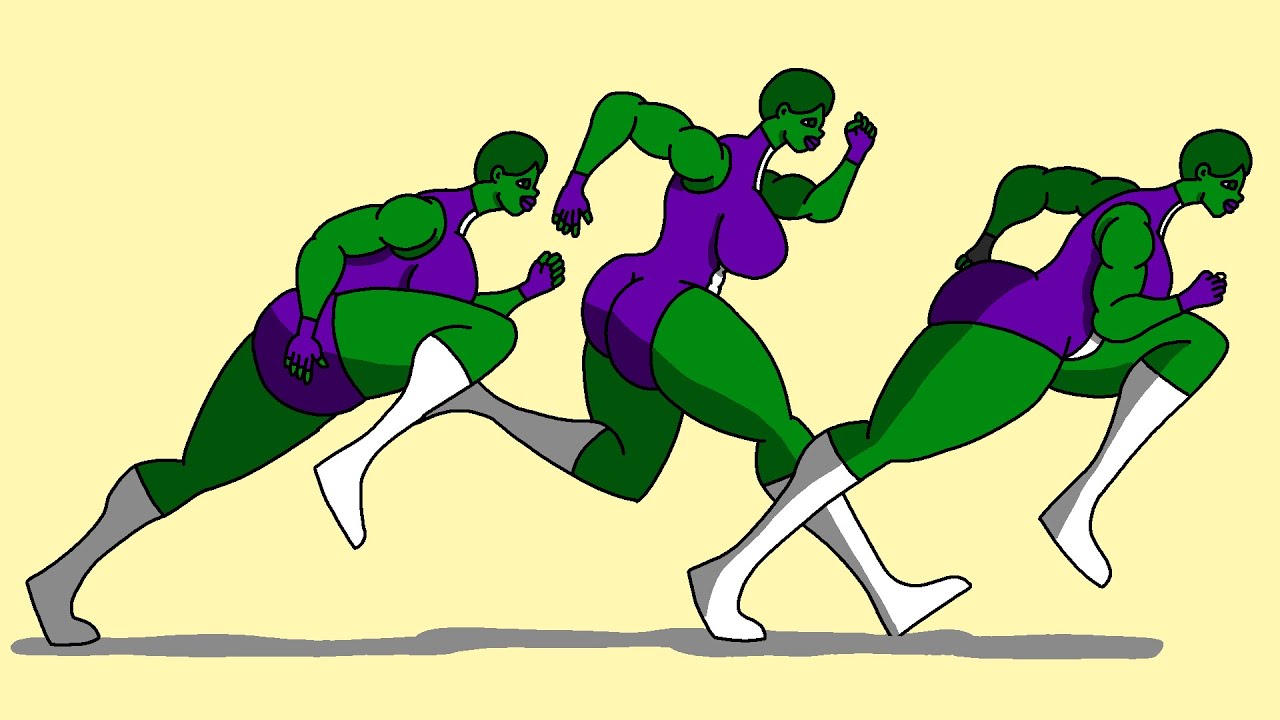Shehulk Giantess Muscle Mommy Running WIP Animation