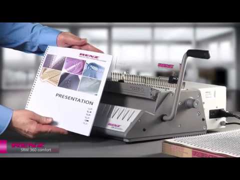 Binding a Document on the Renz SRW 360 comfortplus