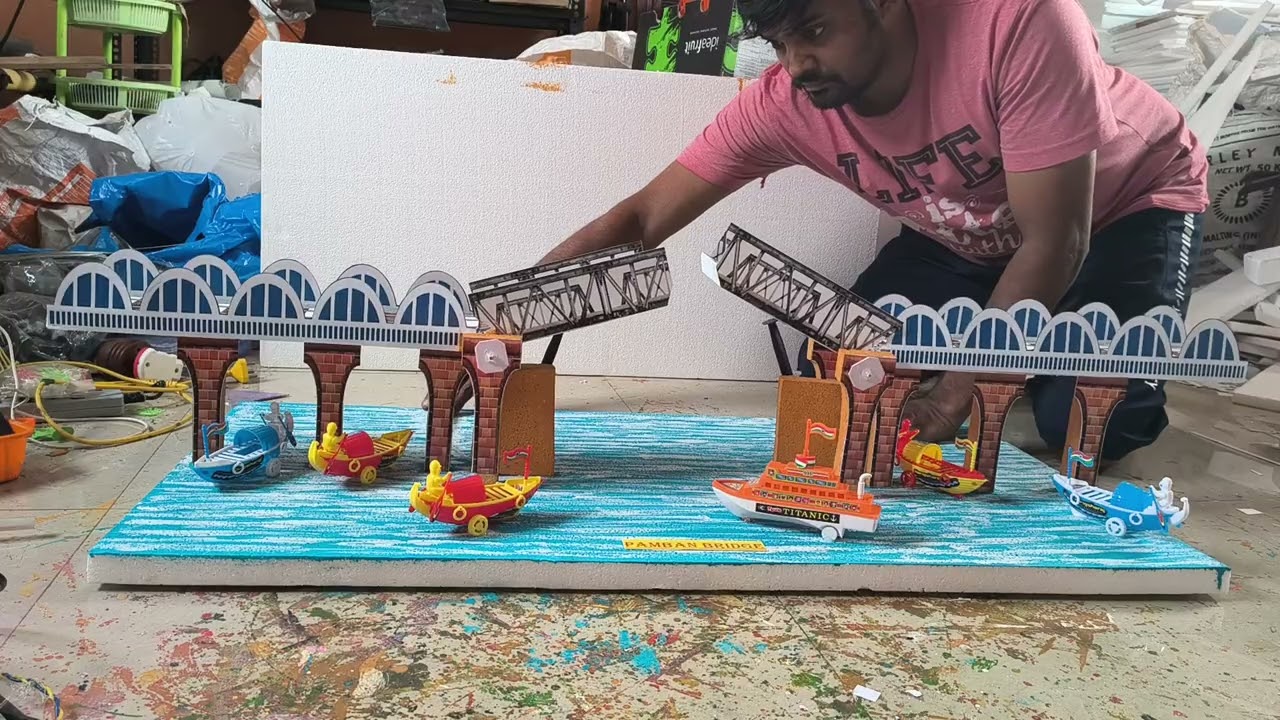 School Project - Pamban Bridge Working Model 