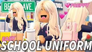 Preppy Girl SCHOOL UNIFORM OUTFIT TUTORIAL For Berry Avenue!