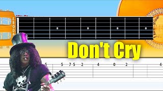 Guns n' Roses - Don't Cry Easy Guitar Tab