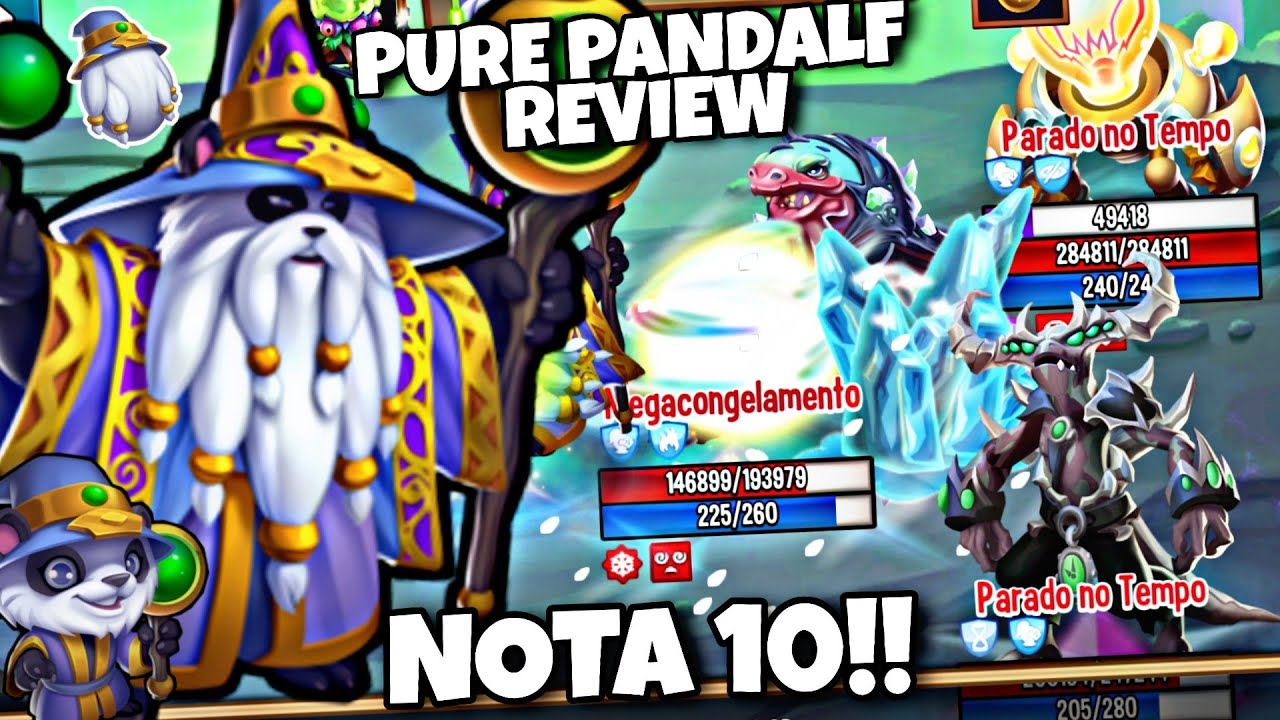 O MELHOR MONSTRO DO JOGO!! REVIEW DO PURE PANDALF NÍVEL 140 E TESTE NO PvP NA MINHA CONTA!