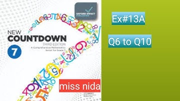 Circle oxford new countdown book 7 third edition || chapter13|| exercise 13#A|| Q6_Q10 solved